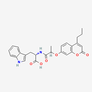 molecular formula C26H26N2O6 B11134236 N-{2-[(2-oxo-4-propyl-2H-chromen-7-yl)oxy]propanoyl}-L-tryptophan 