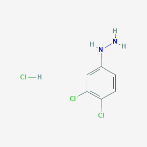 molecular formula C6H7Cl3N2 B011135 3,4-Dichlorophenylhydrazine hydrochloride CAS No. 19763-90-7