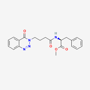 molecular formula C21H22N4O4 B11135004 methyl N-[4-(4-oxo-1,2,3-benzotriazin-3(4H)-yl)butanoyl]-L-phenylalaninate 