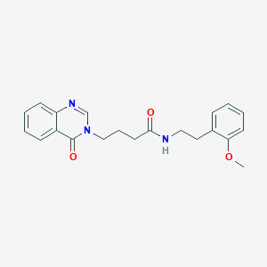 molecular formula C21H23N3O3 B11135296 N-(2-methoxyphenethyl)-4-[4-oxo-3(4H)-quinazolinyl]butanamide 