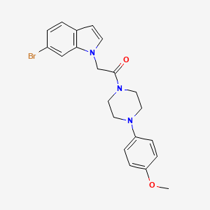 molecular formula C21H22BrN3O2 B11135498 2-(6-bromo-1H-indol-1-yl)-1-[4-(4-methoxyphenyl)piperazin-1-yl]ethanone 