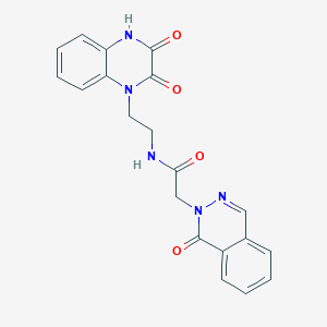 molecular formula C20H17N5O4 B11135603 N-[2-(2,3-dioxo-3,4-dihydroquinoxalin-1(2H)-yl)ethyl]-2-(1-oxophthalazin-2(1H)-yl)acetamide 