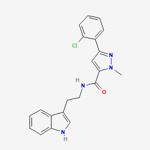 molecular formula C21H19ClN4O B11135681 3-(2-chlorophenyl)-N-[2-(1H-indol-3-yl)ethyl]-1-methyl-1H-pyrazole-5-carboxamide 