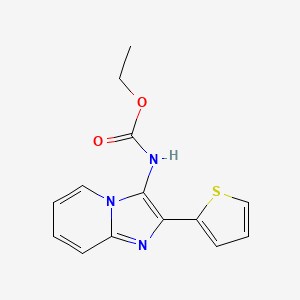 molecular formula C14H13N3O2S B11135795 ethyl N-[2-(2-thienyl)imidazo[1,2-a]pyridin-3-yl]carbamate 