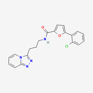 molecular formula C20H17ClN4O2 B11135901 5-(2-chlorophenyl)-N-(3-[1,2,4]triazolo[4,3-a]pyridin-3-ylpropyl)-2-furamide 