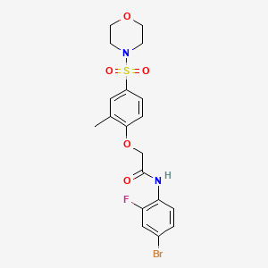 molecular formula C19H20BrFN2O5S B11135908 N-(4-Bromo-2-fluoro-phenyl)-2-[2-methyl-4-(morpholine-4-sulfonyl)-phenoxy]-acetamide 