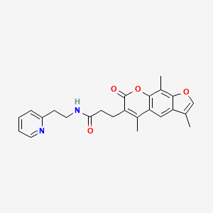 molecular formula C24H24N2O4 B11135935 N-[2-(2-pyridyl)ethyl]-3-(3,5,9-trimethyl-7-oxo-7H-furo[3,2-g]chromen-6-yl)propanamide 