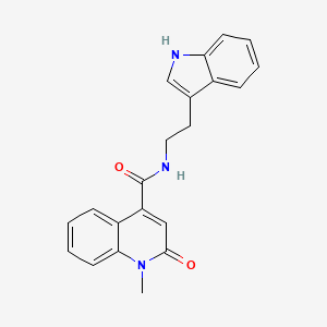 molecular formula C21H19N3O2 B11136070 N-[2-(1H-indol-3-yl)ethyl]-1-methyl-2-oxo-1,2-dihydro-4-quinolinecarboxamide 
