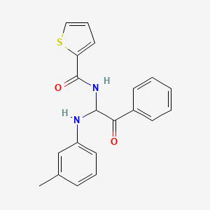 molecular formula C20H18N2O2S B11136093 N-{1-[(3-methylphenyl)amino]-2-oxo-2-phenylethyl}thiophene-2-carboxamide 