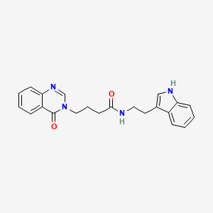 molecular formula C22H22N4O2 B11136353 N-[2-(1H-indol-3-yl)ethyl]-4-(4-oxoquinazolin-3(4H)-yl)butanamide 