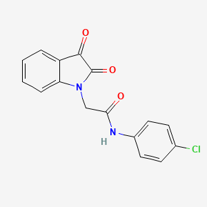 molecular formula C16H11ClN2O3 B11136363 N-(4-chlorophenyl)-2-(2,3-dioxo-2,3-dihydro-1H-indol-1-yl)acetamide 
