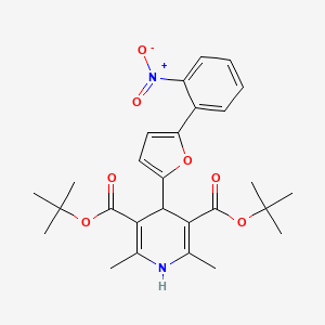 molecular formula C27H32N2O7 B11136455 Di-tert-butyl 2,6-dimethyl-4-[5-(2-nitrophenyl)furan-2-yl]-1,4-dihydropyridine-3,5-dicarboxylate 