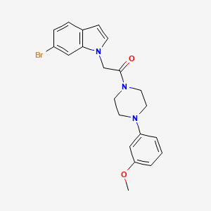 molecular formula C21H22BrN3O2 B11136689 2-(6-bromo-1H-indol-1-yl)-1-[4-(3-methoxyphenyl)piperazin-1-yl]ethanone 