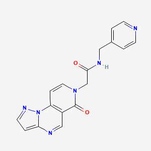 molecular formula C17H14N6O2 B11136849 2-[6-oxopyrazolo[1,5-a]pyrido[3,4-e]pyrimidin-7(6H)-yl]-N-(4-pyridylmethyl)acetamide 