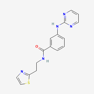 molecular formula C16H15N5OS B11136894 3-(2-pyrimidinylamino)-N-[2-(1,3-thiazol-2-yl)ethyl]benzamide 