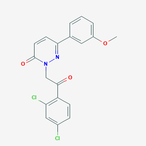 molecular formula C19H14Cl2N2O3 B11136949 2-[2-(2,4-dichlorophenyl)-2-oxoethyl]-6-(3-methoxyphenyl)-3(2H)-pyridazinone 