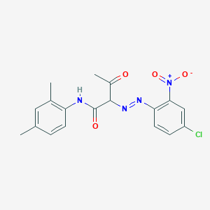 molecular formula C18H17ClN4O4 B011137 2-[(4-chloro-2-nitrophenyl)azo]-N-(2,4-dimethylphenyl)-3-oxobutyramide CAS No. 6486-26-6