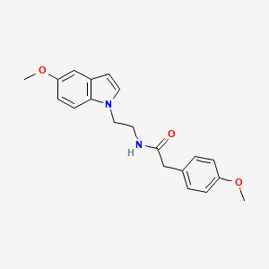 molecular formula C20H22N2O3 B11137044 N-[2-(5-methoxy-1H-indol-1-yl)ethyl]-2-(4-methoxyphenyl)acetamide 