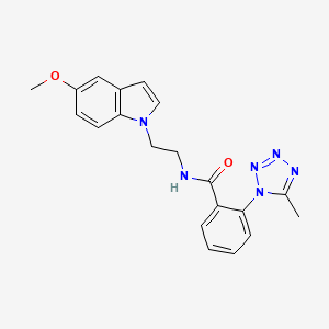 molecular formula C20H20N6O2 B11137051 N-[2-(5-methoxy-1H-indol-1-yl)ethyl]-2-(5-methyl-1H-1,2,3,4-tetraazol-1-yl)benzamide 