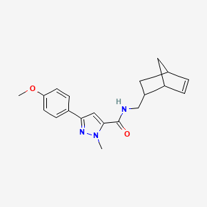 molecular formula C20H23N3O2 B11137190 N-(bicyclo[2.2.1]hept-5-en-2-ylmethyl)-3-(4-methoxyphenyl)-1-methyl-1H-pyrazole-5-carboxamide 