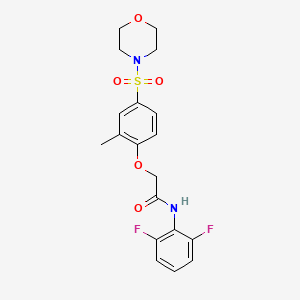 molecular formula C19H20F2N2O5S B11137243 N-(2,6-Difluorophenyl)-2-[2-methyl-4-(morpholine-4-sulfonyl)phenoxy]acetamide 