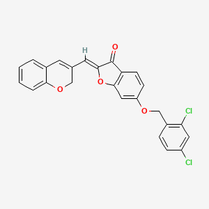 molecular formula C25H16Cl2O4 B11137338 (2Z)-2-(2H-chromen-3-ylmethylidene)-6-[(2,4-dichlorobenzyl)oxy]-1-benzofuran-3(2H)-one 