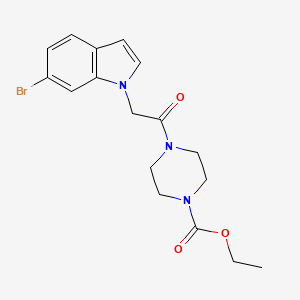 molecular formula C17H20BrN3O3 B11137372 ethyl 4-[(6-bromo-1H-indol-1-yl)acetyl]-1-piperazinecarboxylate 