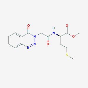 molecular formula C15H18N4O4S B11137599 methyl N-[(4-oxo-1,2,3-benzotriazin-3(4H)-yl)acetyl]-L-methioninate 
