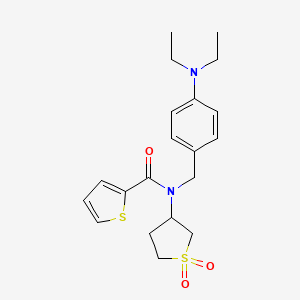 molecular formula C20H26N2O3S2 B11137698 N-[4-(diethylamino)benzyl]-N-(1,1-dioxidotetrahydrothiophen-3-yl)thiophene-2-carboxamide 