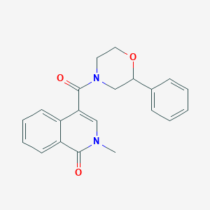 molecular formula C21H20N2O3 B11137724 2-methyl-4-[(2-phenylmorpholino)carbonyl]-1(2H)-isoquinolinone 