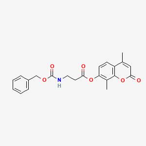 molecular formula C22H21NO6 B11137747 4,8-dimethyl-2-oxo-2H-chromen-7-yl N-[(benzyloxy)carbonyl]-beta-alaninate 