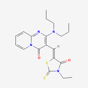 molecular formula C20H24N4O2S2 B11137799 2-(dipropylamino)-3-[(Z)-(3-ethyl-4-oxo-2-thioxo-1,3-thiazolidin-5-ylidene)methyl]-4H-pyrido[1,2-a]pyrimidin-4-one 