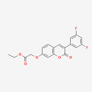 molecular formula C19H14F2O5 B11137830 ethyl {[3-(3,5-difluorophenyl)-2-oxo-2H-chromen-7-yl]oxy}acetate 