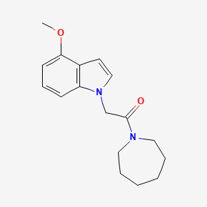 molecular formula C17H22N2O2 B11137845 1-(azepan-1-yl)-2-(4-methoxy-1H-indol-1-yl)ethanone 