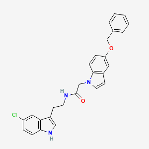 molecular formula C27H24ClN3O2 B11137863 2-[5-(benzyloxy)-1H-indol-1-yl]-N-[2-(5-chloro-1H-indol-3-yl)ethyl]acetamide 