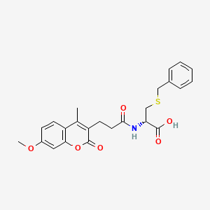 molecular formula C24H25NO6S B11137884 S-benzyl-N-[3-(7-methoxy-4-methyl-2-oxo-2H-chromen-3-yl)propanoyl]-D-cysteine 