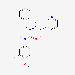 molecular formula C22H20ClN3O3 B11137901 N-(3-chloro-4-methoxyphenyl)-Nalpha-(pyridin-3-ylcarbonyl)-L-phenylalaninamide 