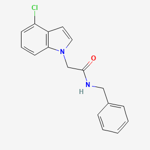 molecular formula C17H15ClN2O B11138023 N-benzyl-2-(4-chloro-1H-indol-1-yl)acetamide 