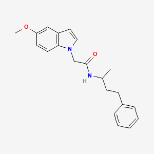 molecular formula C21H24N2O2 B11138086 2-(5-methoxy-1H-indol-1-yl)-N-(4-phenylbutan-2-yl)acetamide 