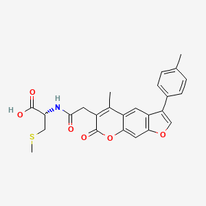 molecular formula C25H23NO6S B11138193 S-methyl-N-{[5-methyl-3-(4-methylphenyl)-7-oxo-7H-furo[3,2-g]chromen-6-yl]acetyl}-D-cysteine 