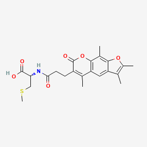molecular formula C22H25NO6S B11138302 S-methyl-N-[3-(2,3,5,9-tetramethyl-7-oxo-7H-furo[3,2-g]chromen-6-yl)propanoyl]-D-cysteine 