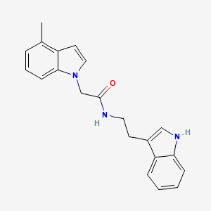 molecular formula C21H21N3O B11138353 N-[2-(1H-indol-3-yl)ethyl]-2-(4-methyl-1H-indol-1-yl)acetamide 
