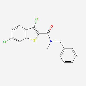 molecular formula C17H13Cl2NOS B11138403 N-benzyl-3,6-dichloro-N-methyl-1-benzothiophene-2-carboxamide 