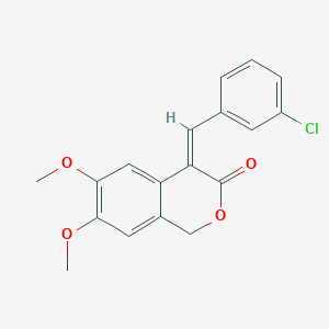 molecular formula C18H15ClO4 B11138444 (4Z)-4-(3-chlorobenzylidene)-6,7-dimethoxy-1,4-dihydro-3H-isochromen-3-one 