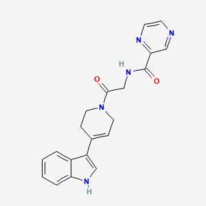 molecular formula C20H19N5O2 B11138722 N-{2-[4-(1H-indol-3-yl)-3,6-dihydro-1(2H)-pyridinyl]-2-oxoethyl}-2-pyrazinecarboxamide 