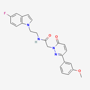 molecular formula C23H21FN4O3 B11138801 N-[2-(5-fluoro-1H-indol-1-yl)ethyl]-2-[3-(3-methoxyphenyl)-6-oxopyridazin-1(6H)-yl]acetamide 