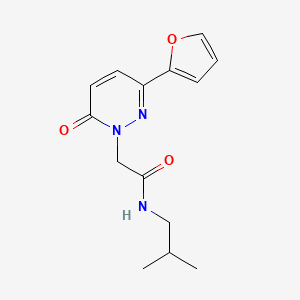 molecular formula C14H17N3O3 B11138882 2-[3-(2-furyl)-6-oxo-1(6H)-pyridazinyl]-N~1~-isobutylacetamide 