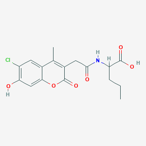 molecular formula C17H18ClNO6 B11138893 N-[(6-chloro-7-hydroxy-4-methyl-2-oxo-2H-chromen-3-yl)acetyl]norvaline 