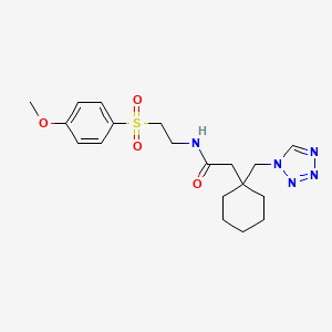 molecular formula C19H27N5O4S B11138913 N-{2-[(4-methoxyphenyl)sulfonyl]ethyl}-2-[1-(1H-1,2,3,4-tetraazol-1-ylmethyl)cyclohexyl]acetamide 