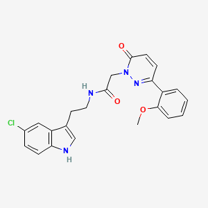 molecular formula C23H21ClN4O3 B11138916 N~1~-[2-(5-chloro-1H-indol-3-yl)ethyl]-2-[3-(2-methoxyphenyl)-6-oxo-1(6H)-pyridazinyl]acetamide 